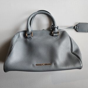 Emporio Armani Gray Leather Handbag